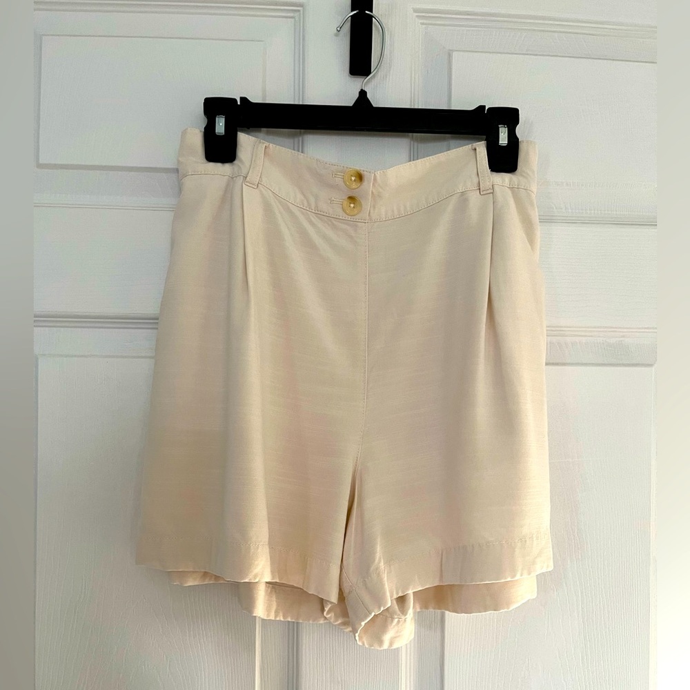 LOFT Cream High Rise Shorts